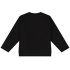 Girls Black Logo Sweatshirt, 1, hi-res