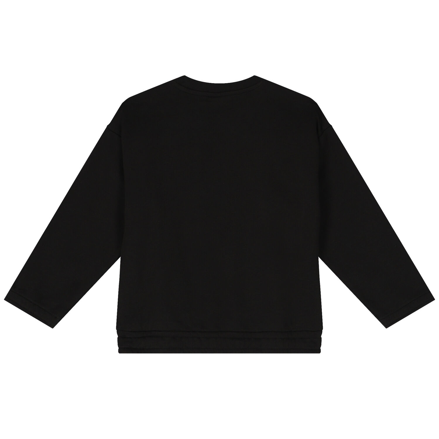 Girls Black Logo Sweatshirt, 1, hi-res