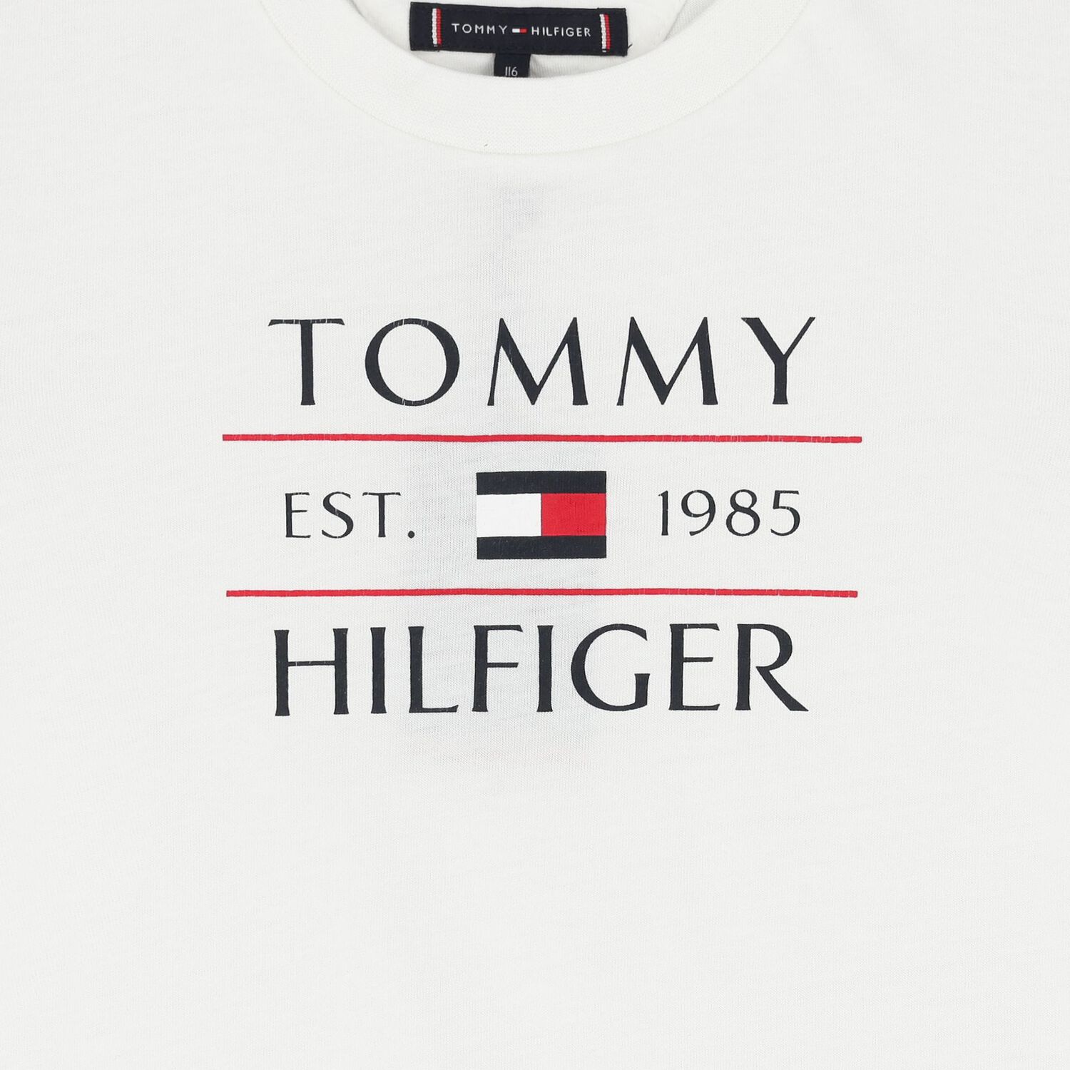 Boys White Flag Logo Cotton T-Shirt, 4, hi-res