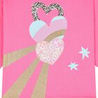 Girls Pink Logo Sequin Long Sleeve Top, 1, hi-res