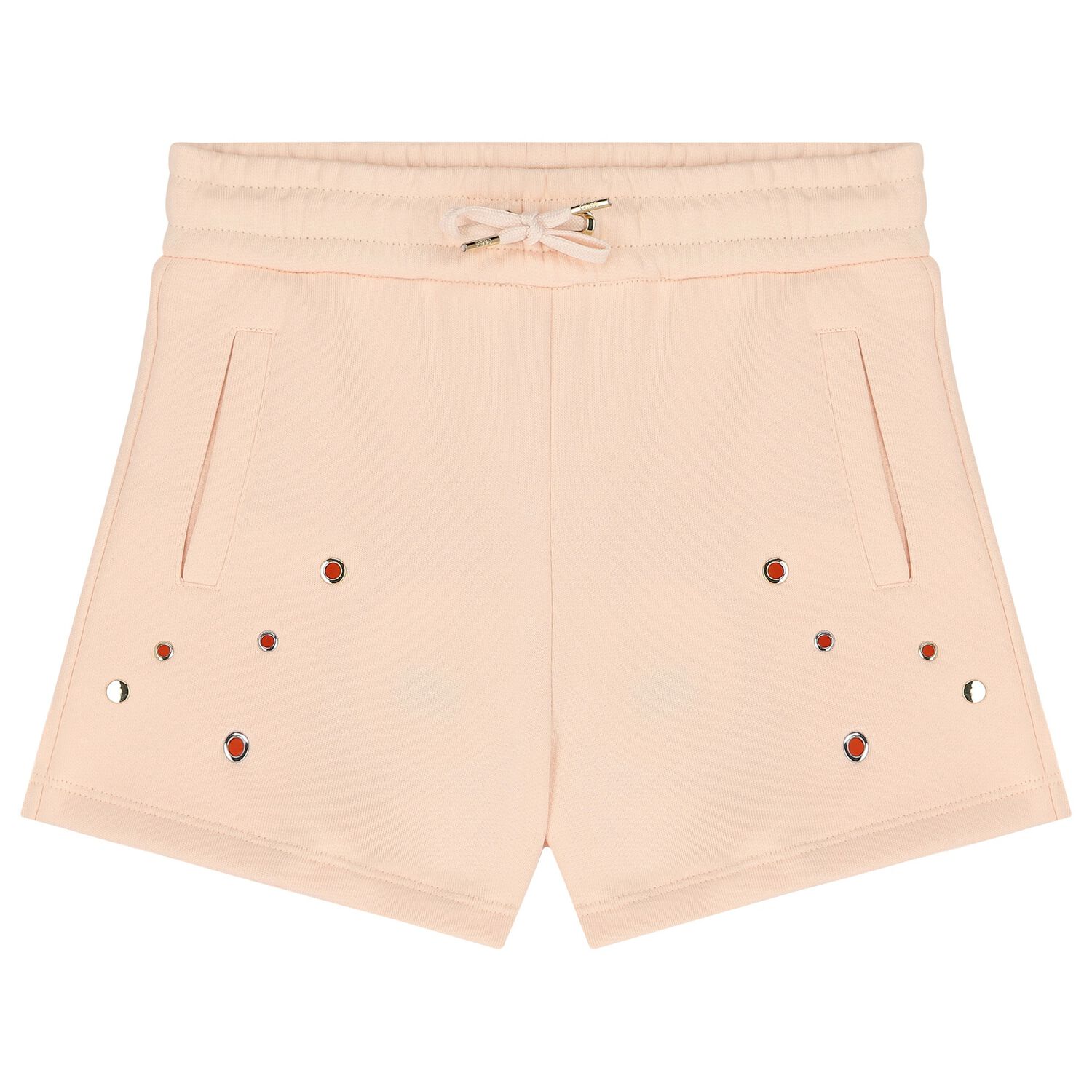 Girls Pink Logo Shorts, 1, hi-res