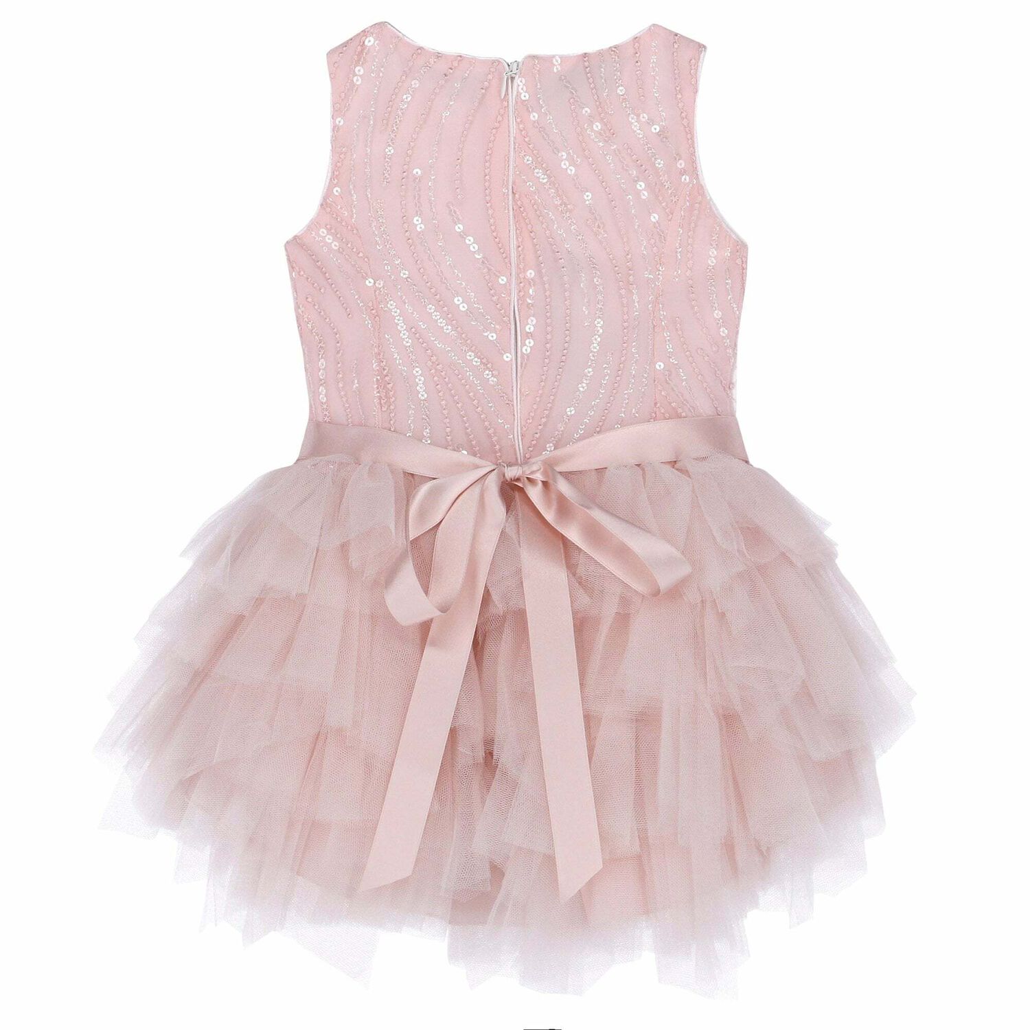 Girls Pink Embellished Dress, 1, hi-res