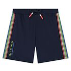 Boys Navy Blue Shorts, 1, hi-res