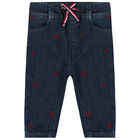 Baby Boys Logo Denim Pants, 1, hi-res