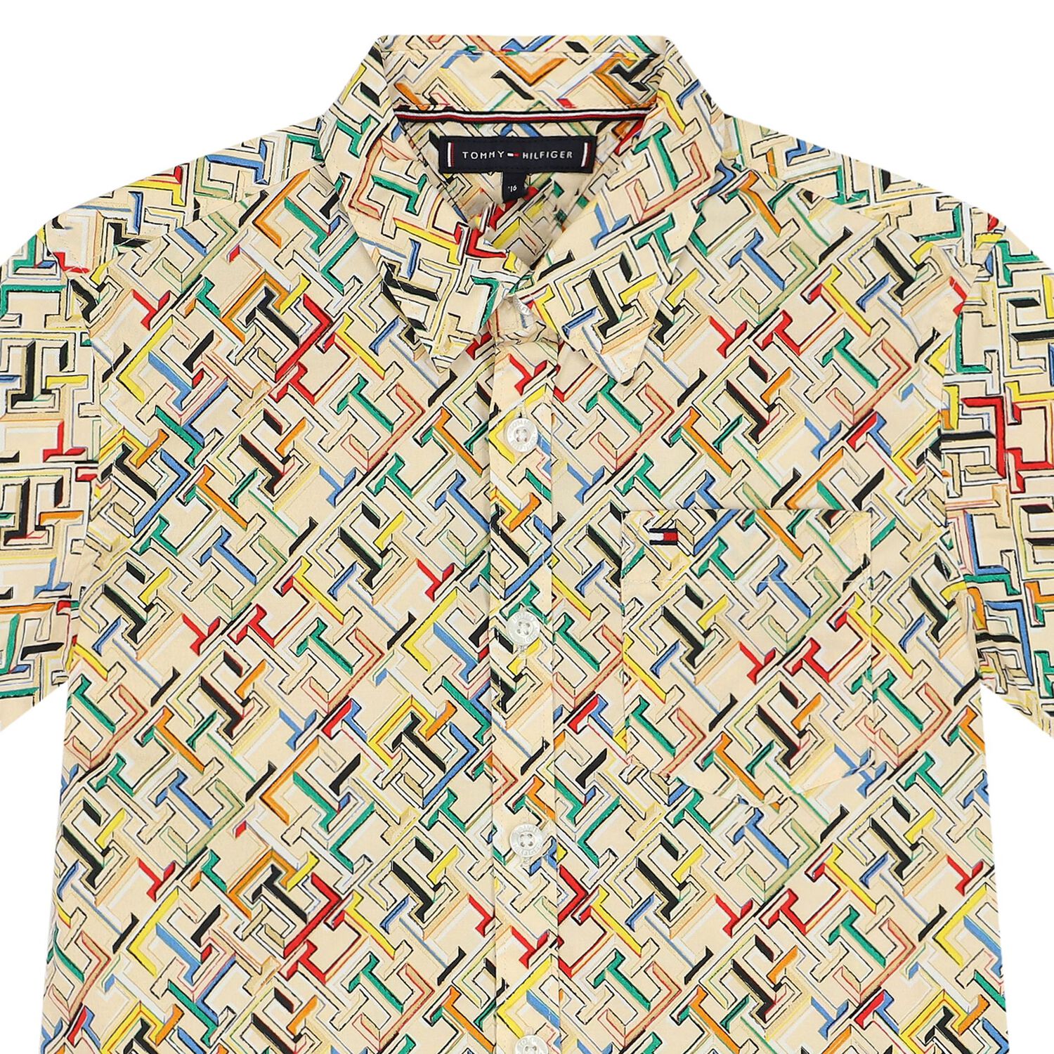 Boys Ivory Logo Shirt, 1, hi-res