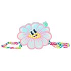 Girls White Flower Logo Shoulder Bag, 1, hi-res