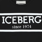 Boys Black Logo Long Sleeve Top, 1, hi-res