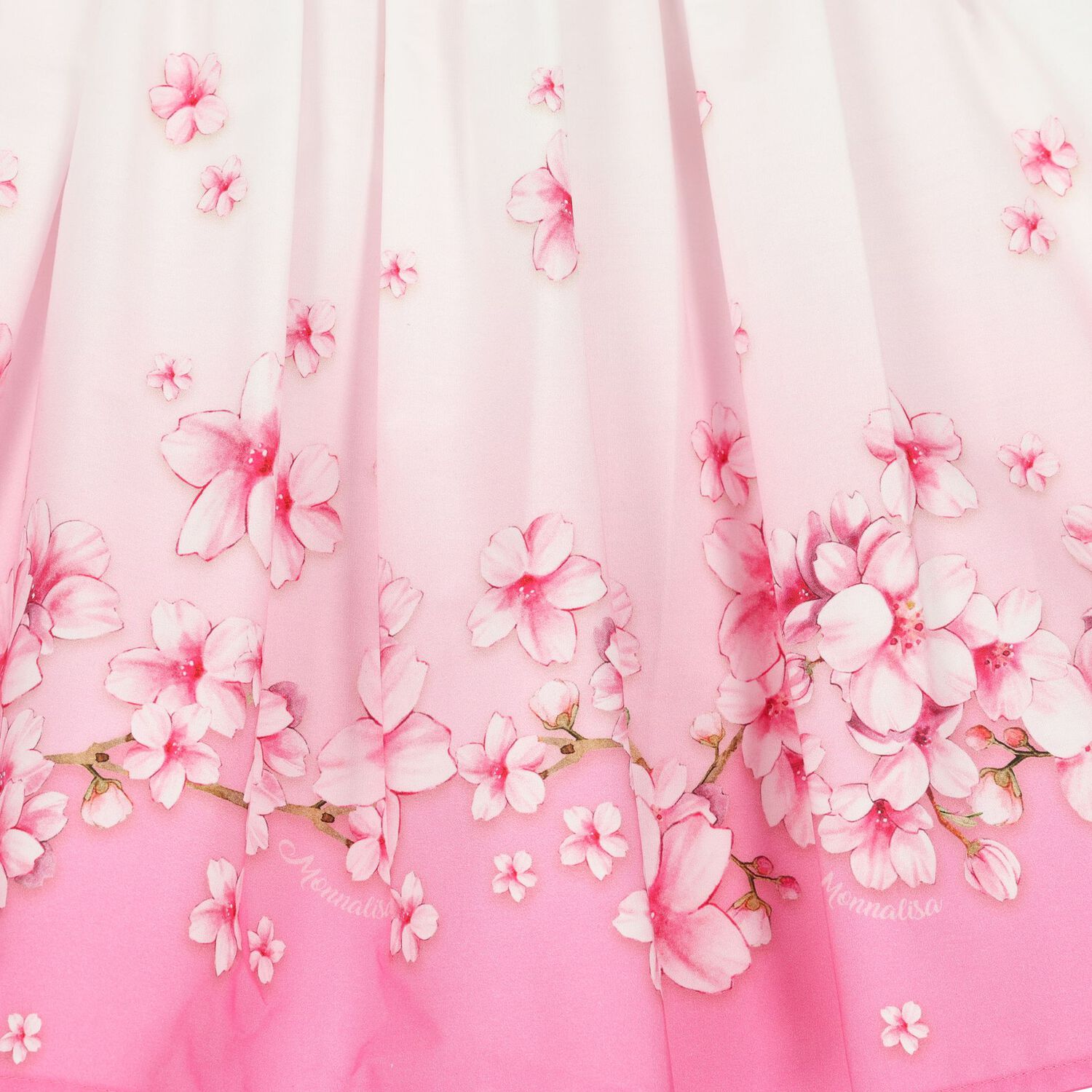 Girls White & Pink Cherry Blossom Dress, 1, hi-res image number null