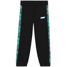 Boys Black Logo Joggers, 1, hi-res