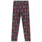 Girls Black Trolls Logo Leggings, 1, hi-res