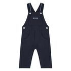 Baby Boys Navy Blue Denim Dungaree, 1, hi-res