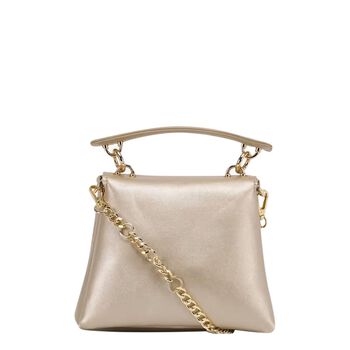 Girls Gold Leather Handbag