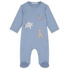 Baby Boys Beige & Blue Babygrows ( 2-Pack ), 2, hi-res