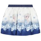 Girls Ivory & Navy Blue Disney Logo Skirt, 1, hi-res
