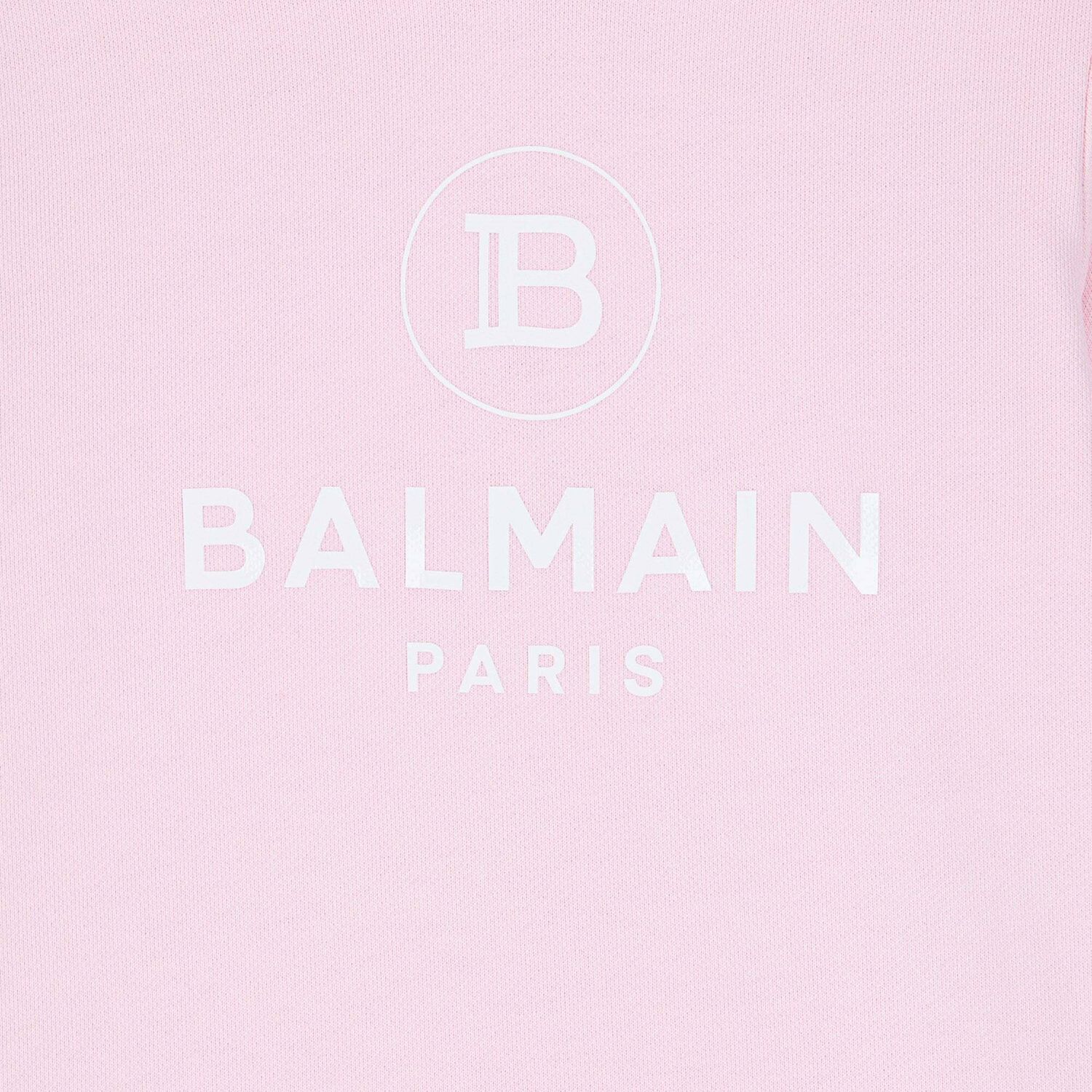 Girls Pink Hooded Logo Dress, 1, hi-res