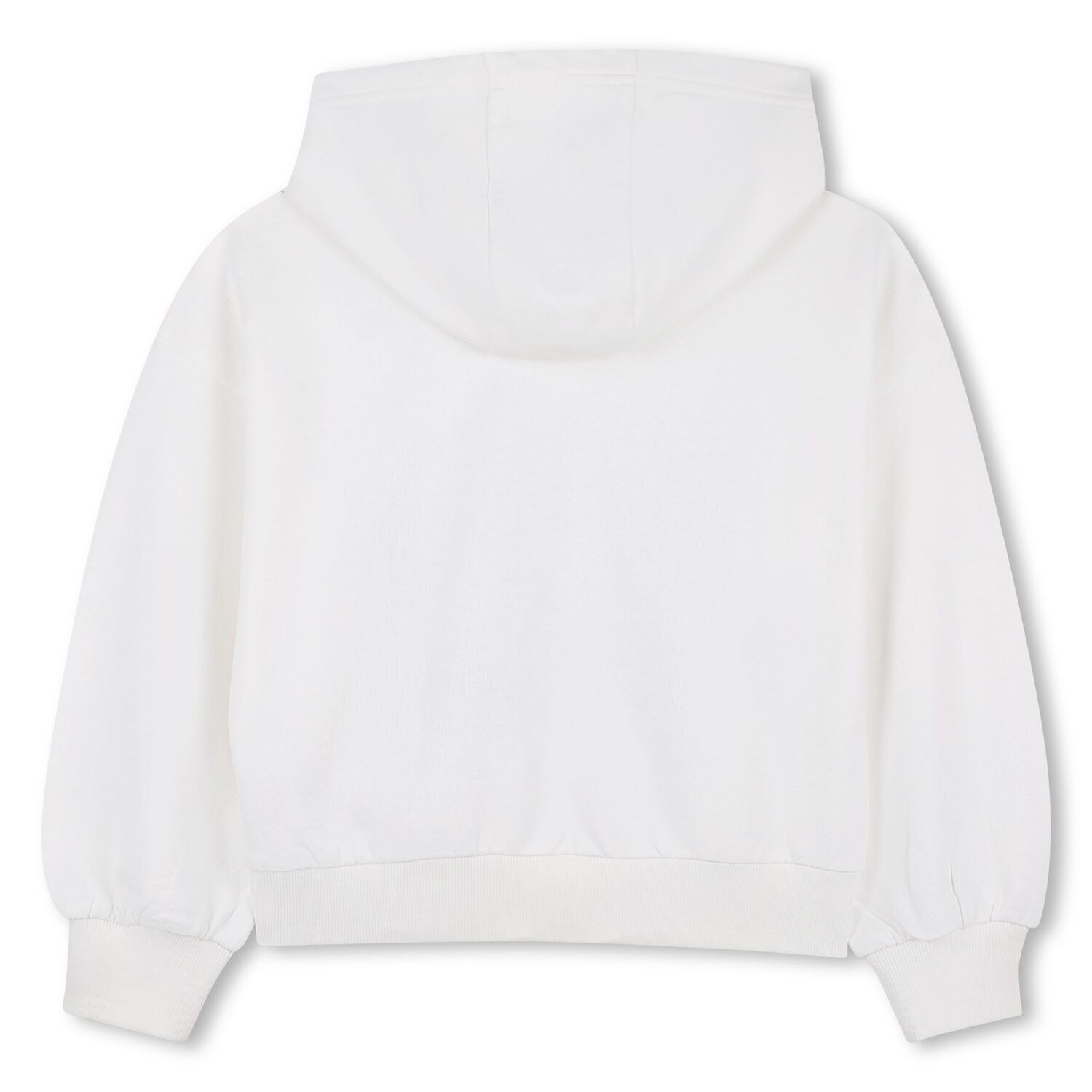 Girls White Boke Flower Logo Hooded Top, 1, hi-res
