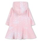 Younger Girls Pink & White Logo Hooded Dress, 1, hi-res