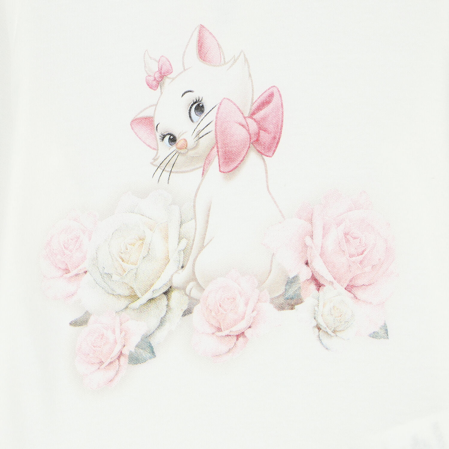 Younger Girls White Marie Graphic T-Shirt, 1, hi-res image number null