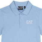 Boys Blue Logo Polo Shirt, 6, hi-res