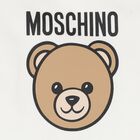 White Teddy Bear Logo Babygrow, 4, hi-res