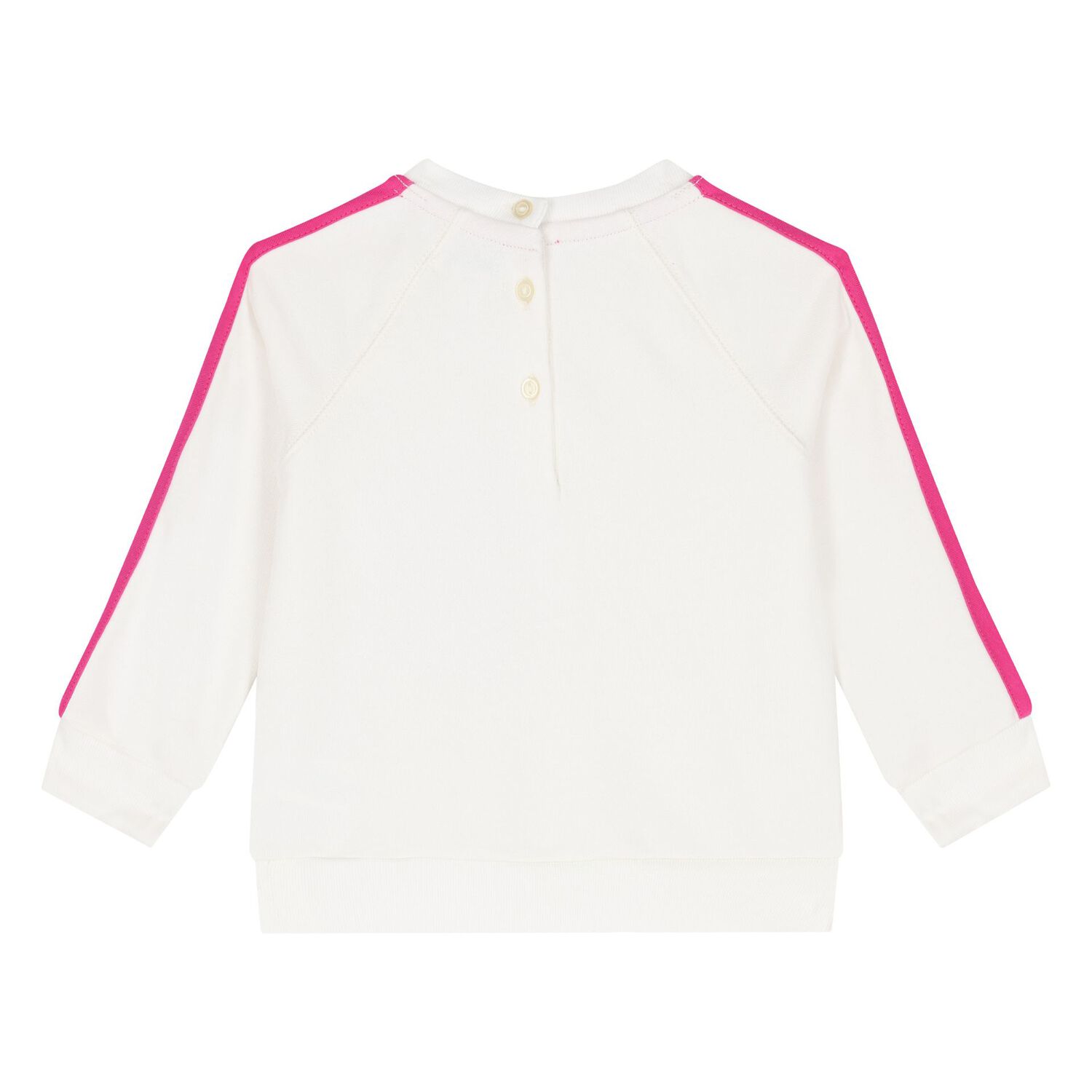 Baby Girls Ivory & Pink Logo Tracksuit, 1, hi-res
