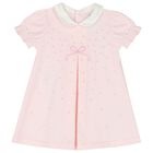 Baby Girls Pink Bow Dress Set, 2, hi-res