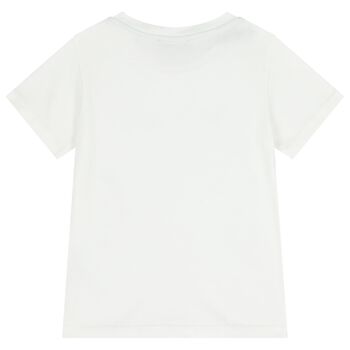 Girls White Logo T-Shirt 