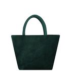 Girls Green Velvet Bow Hand Bag, 1, hi-res