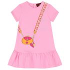 Younger Girls Pink Logo Bag Dress, 2, hi-res