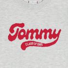 Girls Grey Logo Knitted Sweatshirt, 1, hi-res