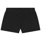 Girls White & Black Logo Shorts Set, 3, hi-res