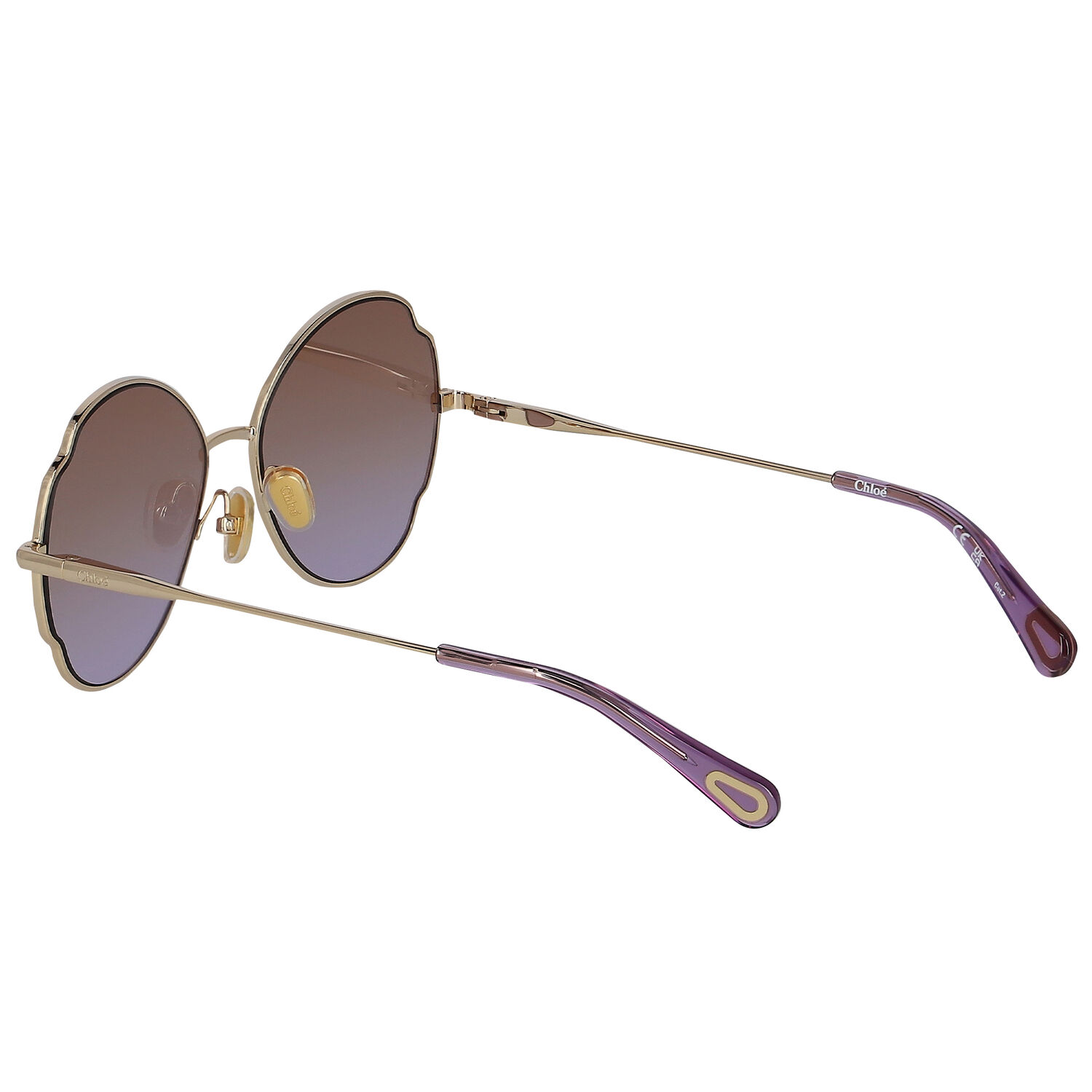 Girls Gold & Purple Aviator Sunglasses, 2, hi-res image number null