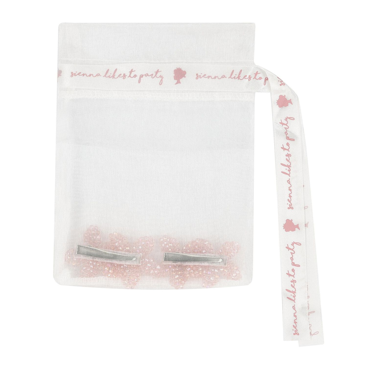 Girls Pink Embellished Flowers Hair Clips ( 2-Pack ), 3, hi-res