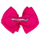 Girls Pink Bow Hairclip, 10, hi-res