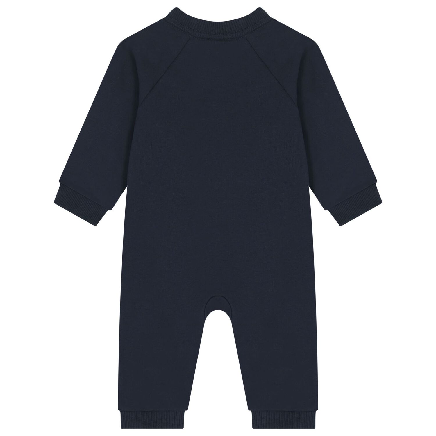 Baby Boys Navy Blue Logo Romper, 1, hi-res