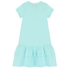 Girls Aqua Logo Bag Dress, 1, hi-res