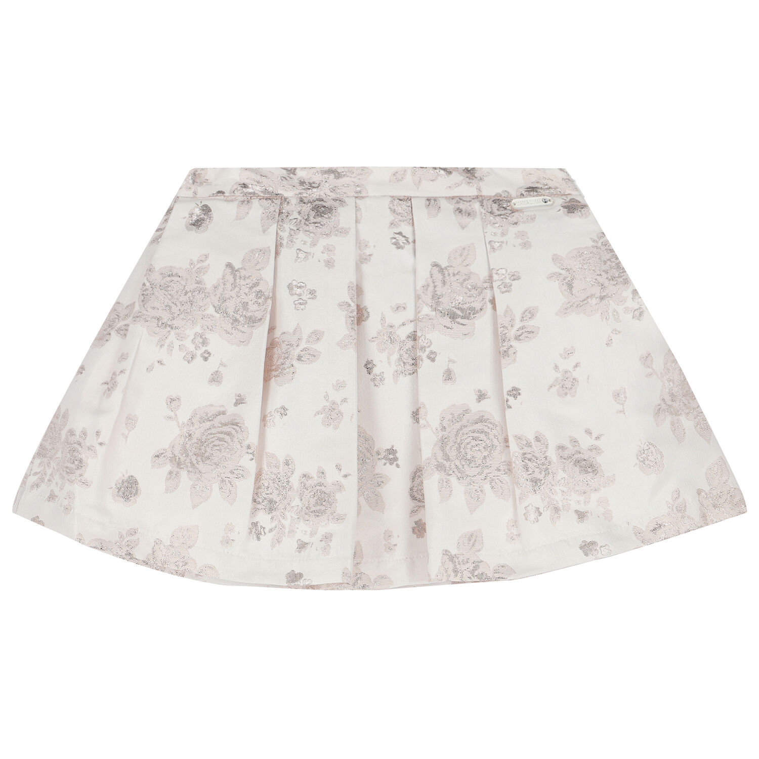 Girls Gold Satin & Jacquard Skirt Set, 1, hi-res