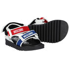 Black Logo Sandals, 1, hi-res
