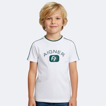 Boys White Logo T-Shirt