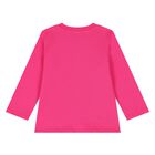 Younger Girls Pink Teddy Bear Logo Long Sleeve Top, 3, hi-res