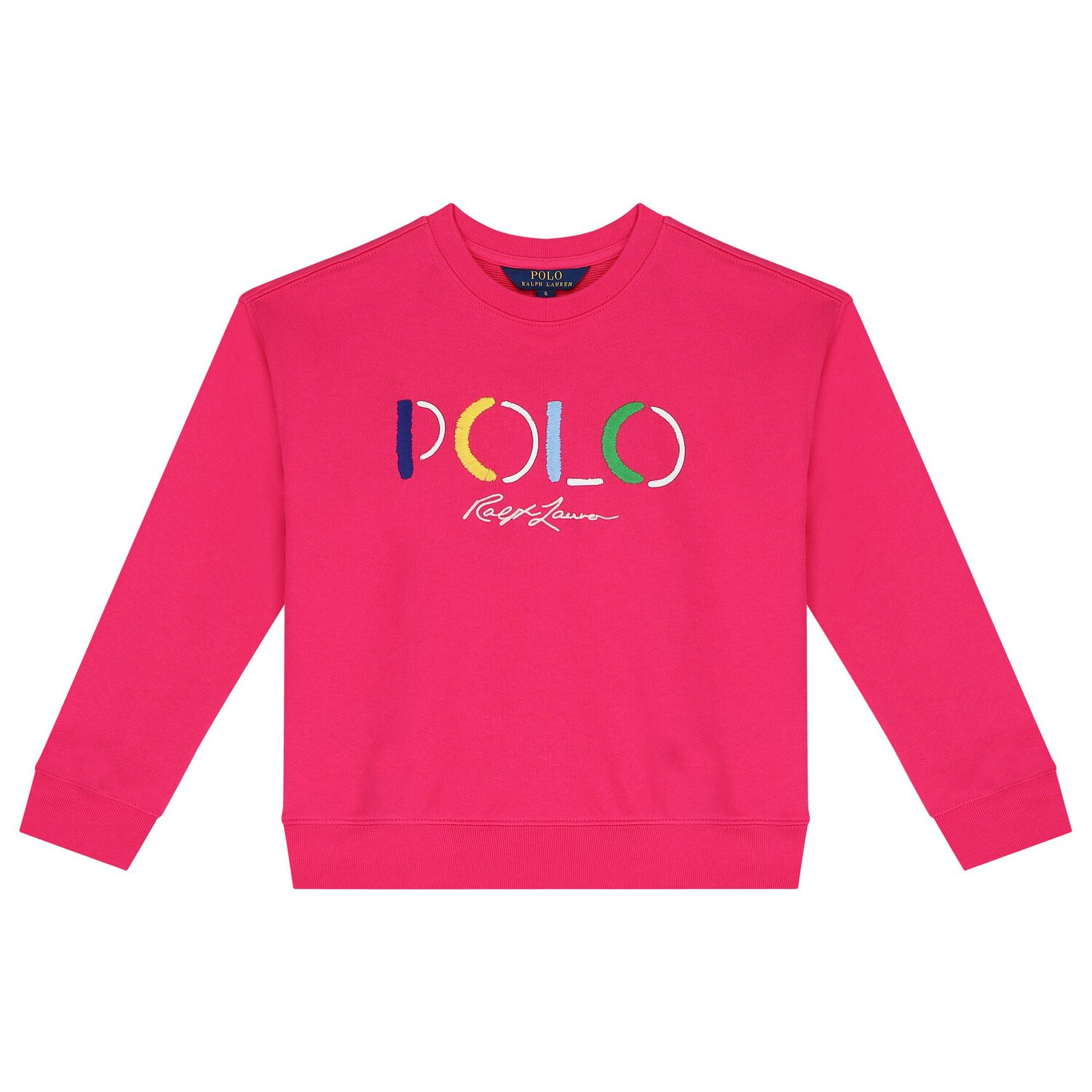 Girls Pink Logo Knitted Sweatshirt, 1, hi-res