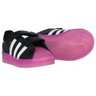 Girls Black & Pink Superstar Led Lights Trainers, 1, hi-res
