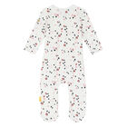 Baby Girls White Stars Babygrow, 1, hi-res