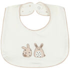 Ivory Bunny Baby Bibs (2 Pack), 1, hi-res