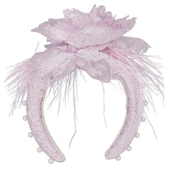 Girls Pink Flower Headband