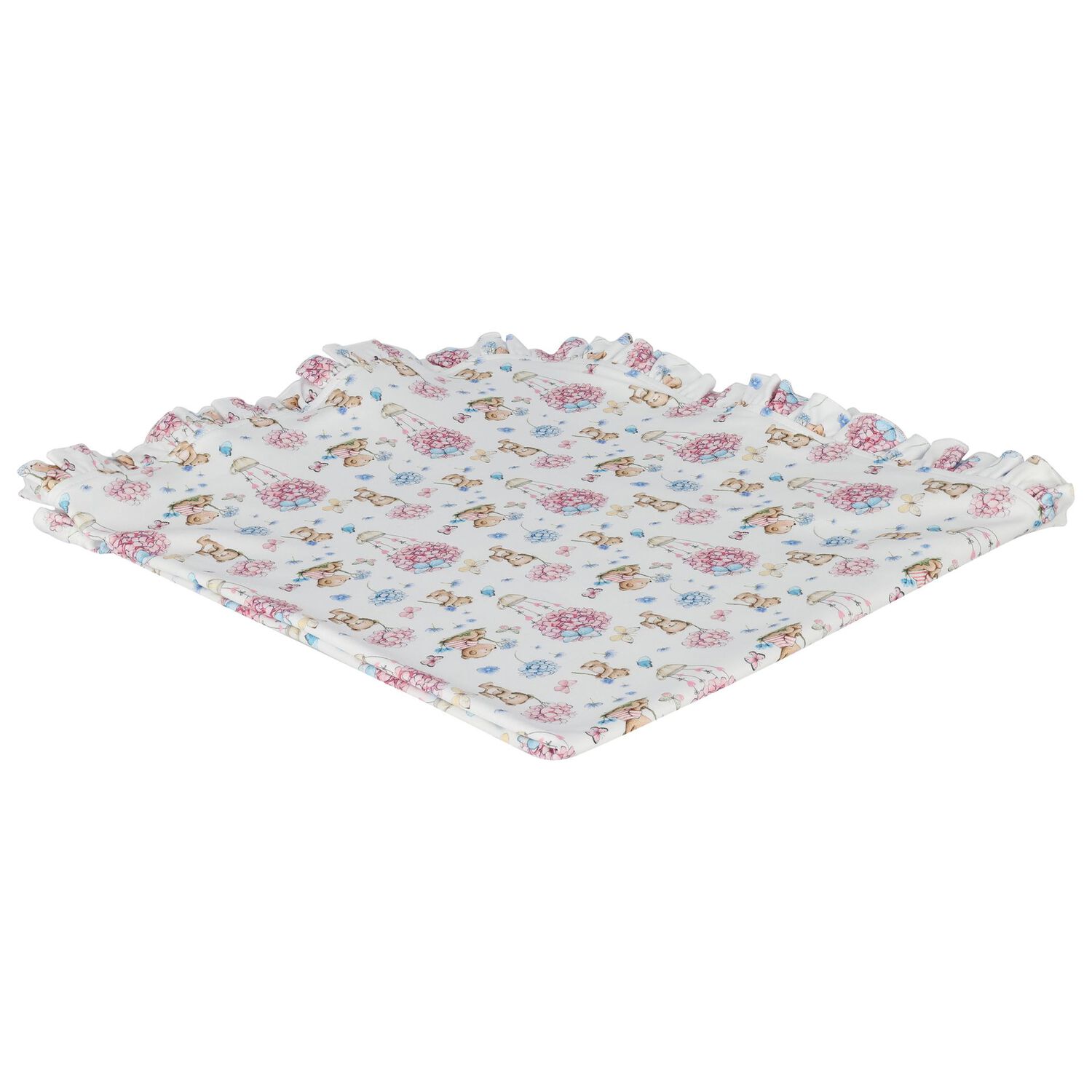 Baby Girls White Azalia Blanket, 1, hi-res