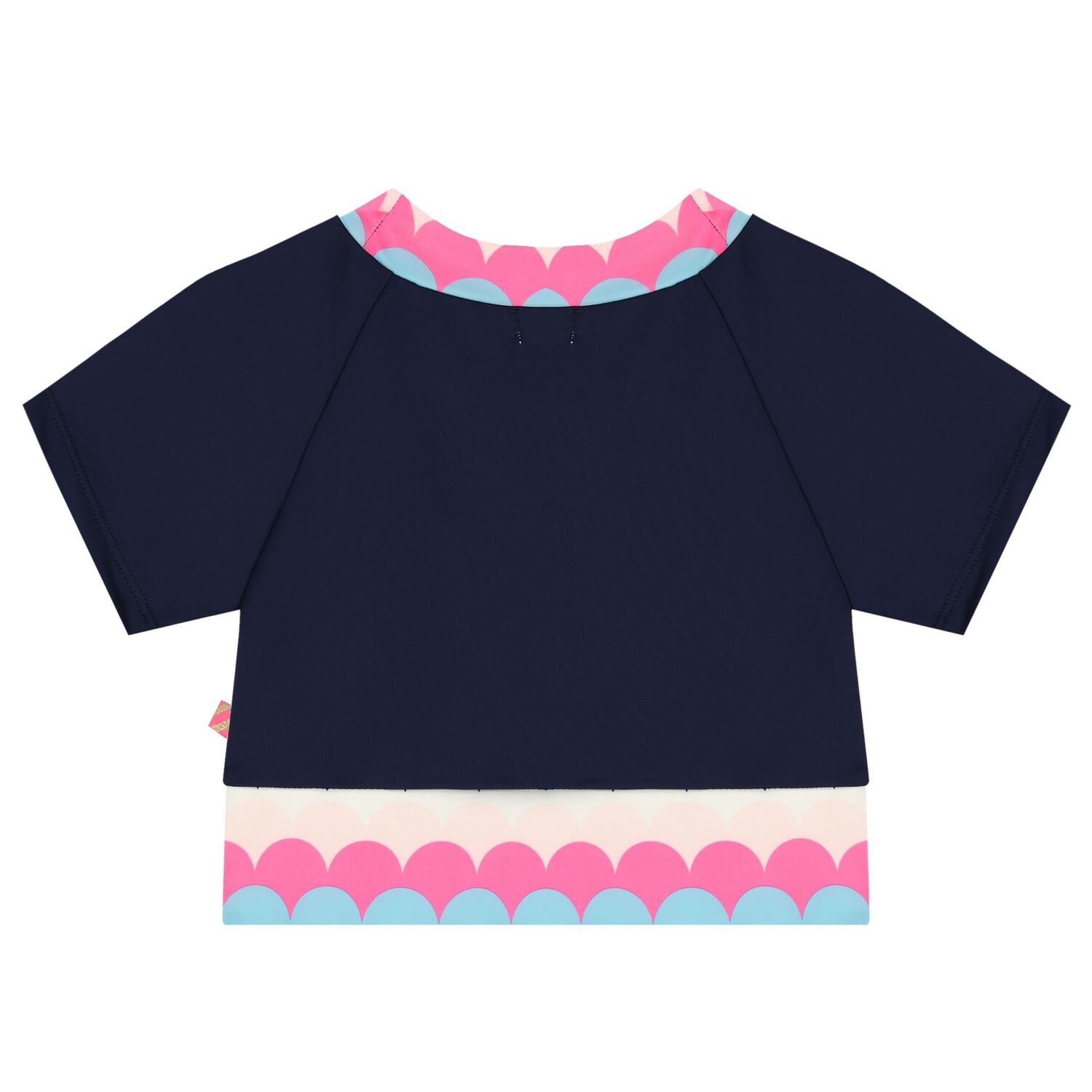 Girls Navy Blue & Pink Logo Heart T-Shirt, 1, hi-res image number null