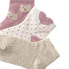 Younger Girls Beige, Ivory & Pink Socks ( 3 Pack ), 2, hi-res