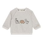 Baby Boys Grey Dinosaur 2 Piece Babygrow, 1, hi-res