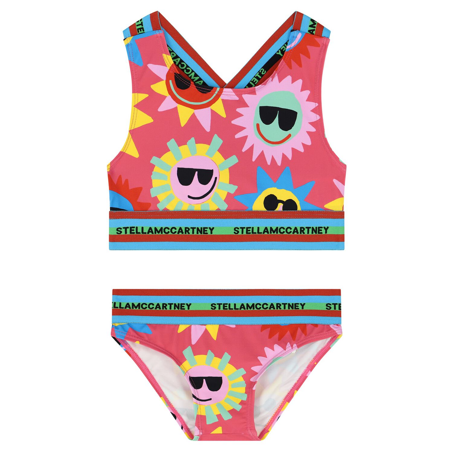 Girls Pink Sun Biniki, 1, hi-res